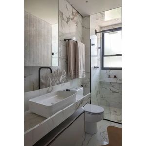 Cuba de Apoio Retangular 50cm Branco Slim L.13050.17